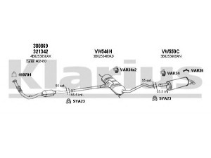 KLARIUS 931282U išmetimo sistema 
 Išmetimo sistema -> Išmetimo sistema, visa