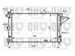 QUINTON HAZELL QER2473 radiatorius, variklio aušinimas 
 Aušinimo sistema -> Radiatorius/alyvos aušintuvas -> Radiatorius/dalys
13 00 090, 13 00 097, 13 00 122