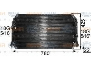 HELLA 8FC 351 300-761 kondensatorius, oro kondicionierius 
 Oro kondicionavimas -> Kondensatorius
88460-06060