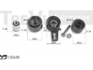 TREVI AUTOMOTIVE KD1458 paskirstymo diržo komplektas 
 Techninės priežiūros dalys -> Papildomas remontas