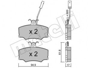 METELLI 22-0076-0 stabdžių trinkelių rinkinys, diskinis stabdys 
 Techninės priežiūros dalys -> Papildomas remontas
5893948, 60765018, 60776098, 60778676