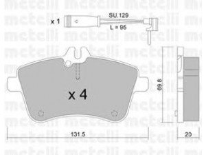 METELLI 22-0647-0K stabdžių trinkelių rinkinys, diskinis stabdys 
 Techninės priežiūros dalys -> Papildomas remontas