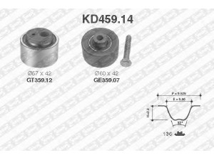 SNR KD459.14 paskirstymo diržo komplektas 
 Techninės priežiūros dalys -> Papildomas remontas
0829-35, 0830-37, 0831-32, 0831-33