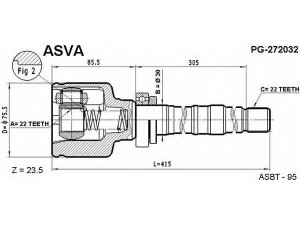 ASVA PG-272032 jungčių komplektas, kardaninis velenas 
 Ratų pavara -> Sujungimai/komplektas
32733X, 32733Y, 3273Q2, 3273Z4