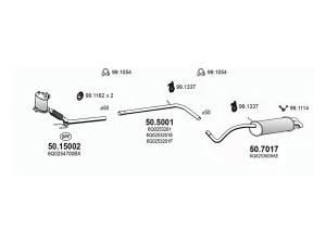 ASSO ART3731 išmetimo sistema 
 Išmetimo sistema -> Išmetimo sistema, visa