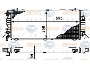 HELLA 8MK 376 714-771 radiatorius, variklio aušinimas 
 Aušinimo sistema -> Radiatorius/alyvos aušintuvas -> Radiatorius/dalys
8A0 121 251 A
