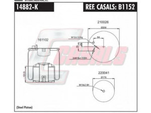 CASALS B1152 dėklas, pneumatinė pakaba 
 Pakaba -> Pneumatinė pakaba
81436006036