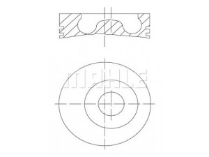 MAHLE ORIGINAL 015 05 00 stūmoklis 
 Variklis -> Cilindrai/stūmokliai
12 05 01 7, 12 29 99 0, 1S40-6K108-A2A
