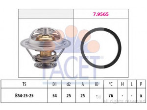 FACET 7.8328 termostatas, aušinimo skystis 
 Aušinimo sistema -> Termostatas/tarpiklis -> Thermostat
44 00 106, 50 00 816 924, 09108106