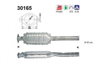 AS 30165 katalizatoriaus keitiklis 
 Išmetimo sistema -> Katalizatoriaus keitiklis
7700840309