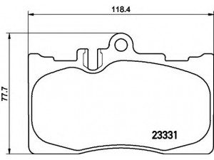 HELLA 8DB 355 009-861 stabdžių trinkelių rinkinys, diskinis stabdys 
 Techninės priežiūros dalys -> Papildomas remontas
0446550170, 044650W06000, 0446548020