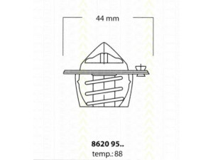 TRISCAN 8620 9588 termostatas, aušinimo skystis 
 Aušinimo sistema -> Termostatas/tarpiklis -> Thermostat
16341-87795, 17670-M83F0-0, 1634187795