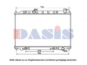 AKS DASIS 070112N radiatorius, variklio aušinimas 
 Aušinimo sistema -> Radiatorius/alyvos aušintuvas -> Radiatorius/dalys
21460CA010, 21460CC00A