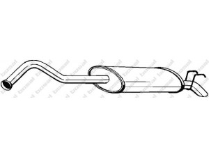 BOSAL 278-341 galinis duslintuvas 
 Išmetimo sistema -> Duslintuvas
77.00.796.588, 77.00.796.593