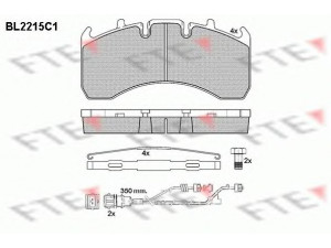 FTE BL2215C1 stabdžių trinkelių rinkinys, diskinis stabdys 
 Techninės priežiūros dalys -> Papildomas remontas
20526570, 20560415, 20568713, 20765963