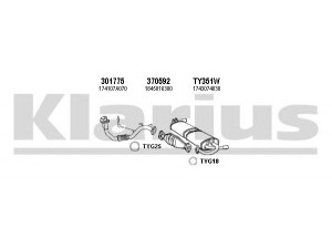 KLARIUS 900143U išmetimo sistema 
 Išmetimo sistema -> Išmetimo sistema, visa
