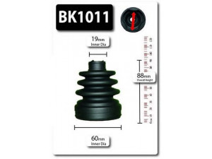 SHAFTEC BK1011 gofruotoji membrana, kardaninis velenas 
 Ratų pavara -> Gofruotoji membrana