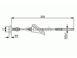 BOSCH 1 987 482 259 trosas, stovėjimo stabdys 
 Stabdžių sistema -> Valdymo svirtys/trosai
46410 20450