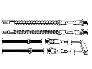 CEF OP02140 trosas, stovėjimo stabdys 
 Stabdžių sistema -> Valdymo svirtys/trosai
522568, 90235948, 90369708, 90235948