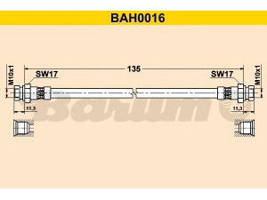 BARUM BAH0016 stabdžių žarnelė 
 Stabdžių sistema -> Stabdžių žarnelės
1H0 611 775, 1H0 611 775