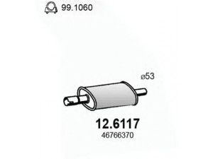 ASSO 12.6117 vidurinis duslintuvas 
 Išmetimo sistema -> Duslintuvas
46766370