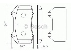 BOSCH 0 986 494 551 stabdžių trinkelių rinkinys, diskinis stabdys 
 Techninės priežiūros dalys -> Papildomas remontas
41 06 033 03R