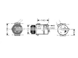 AVA QUALITY COOLING OLK451 kompresorius, oro kondicionierius 
 Oro kondicionavimas -> Kompresorius/dalys
60693875, 51704659, 6854007, 6854070