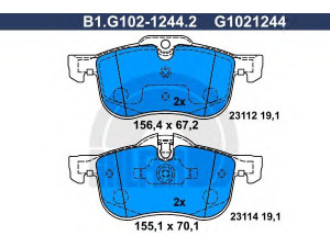 GALFER B1.G102-1244.2 stabdžių trinkelių rinkinys, diskinis stabdys 
 Techninės priežiūros dalys -> Papildomas remontas
GBP90342AF, SFP100511