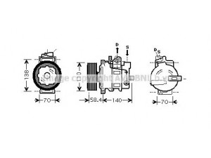 AVA QUALITY COOLING VWK265 kompresorius, oro kondicionierius 
 Oro kondicionavimas -> Kompresorius/dalys
7L6820803T, 7P0820803D, 7L6820803C