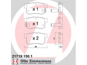 ZIMMERMANN 21719.150.1 stabdžių trinkelių rinkinys, diskinis stabdys 
 Techninės priežiūros dalys -> Papildomas remontas
43022 S2A000, 43022 S3N000, 43022 S5AJ00