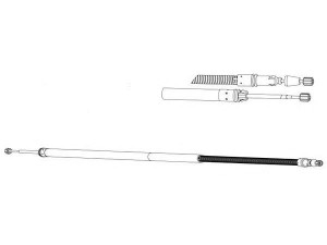 KAWE FA02264 trosas, stovėjimo stabdys 
 Stabdžių sistema -> Valdymo svirtys/trosai
1400203780, 1440125280