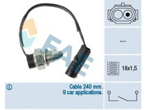 FAE 40915 jungiklis, atbulinės eigos žibintas 
 Elektros įranga -> Šviesų jungikliai/relės/valdymas -> Šviesų jungiklis/svirtis
89 83 500 629, 25354-78E50-000