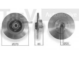 TREVI AUTOMOTIVE WB2270 rato guolio komplektas 
 Ašies montavimas/vairavimo mechanizmas/ratai -> Rato stebulė/montavimas -> Rato guolis
7701207898, 8200317195