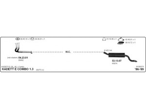 IMASAF 561000279 išmetimo sistema 
 Išmetimo sistema -> Išmetimo sistema, visa