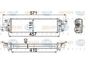 HELLA 8ML 376 746-671 tarpinis suslėgto oro aušintuvas, kompresorius 
 Variklis -> Oro tiekimas -> Įkrovos agregatas (turbo/superįkrova) -> Tarpinis suslėgto oro aušintuvas
51718679