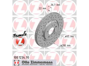 ZIMMERMANN 100.1234.70 stabdžių diskas 
 Dviratė transporto priemonės -> Stabdžių sistema -> Stabdžių diskai / priedai
1J0 615 301 E, 1J0 615 301 M, 1J0 615 301 P