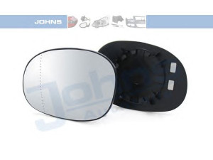 JOHNS 57 26 37-80 veidrodėlio stiklas, išorinis veidrodėlis 
 Kėbulas -> Keleivių kabina -> Veidrodėlis
8151 CE