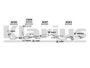KLARIUS 790071U išmetimo sistema 
 Išmetimo sistema -> Išmetimo sistema, visa