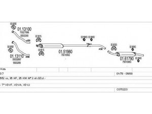 MTS C070223001157 išmetimo sistema 
 Išmetimo sistema -> Išmetimo sistema, visa