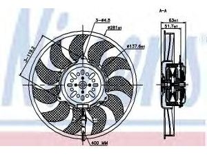 NISSENS 85692 ventiliatorius, radiatoriaus 
 Aušinimo sistema -> Oro aušinimas
4F0959455A
