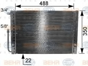 HELLA 8FC 351 038-111 kondensatorius, oro kondicionierius