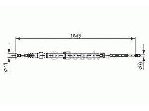 BOSCH 1 987 482 191 trosas, stovėjimo stabdys 
 Stabdžių sistema -> Valdymo svirtys/trosai
6Q0 609 721 F, 6Q0 609 721 F