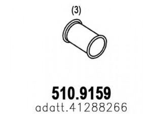 ASSO 510.9159 išleidimo kolektorius 
 Išmetimo sistema -> Išmetimo vamzdžiai
41288266