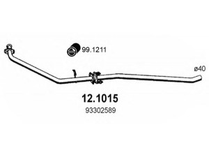 ASSO 12.1015 išleidimo kolektorius 
 Išmetimo sistema -> Išmetimo vamzdžiai
93302589