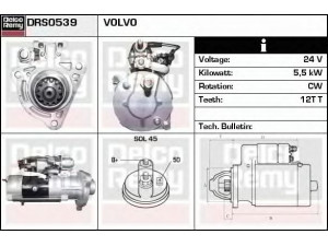 DELCO REMY DRS0539 starteris 
 Elektros įranga -> Starterio sistema -> Starteris
M009T62172, M009T62173, M009T66371