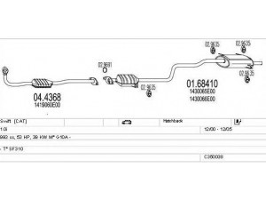 MTS C350038004303 išmetimo sistema 
 Išmetimo sistema -> Išmetimo sistema, visa