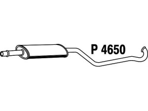 FENNO P4650 vidurinis duslintuvas 
 Išmetimo sistema -> Duslintuvas
1705-55