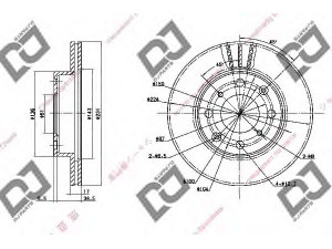 DJ PARTS BD1545 stabdžių diskas 
 Stabdžių sistema -> Diskinis stabdys -> Stabdžių diskas
45251-SB2-750, 45251-SB2-751, 45251-SB2-752