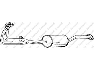 BOSAL 171-397 priekinis duslintuvas 
 Išmetimo sistema -> Duslintuvas
FE54-40-300C, FE54-40-300D, FE54-40-300E