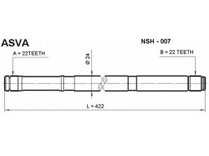 ASVA NSH-007 kardaninis velenas 
 Ratų pavara -> Kardaninis velenas